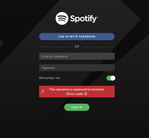 error de inicio de sesión de Spotify 410