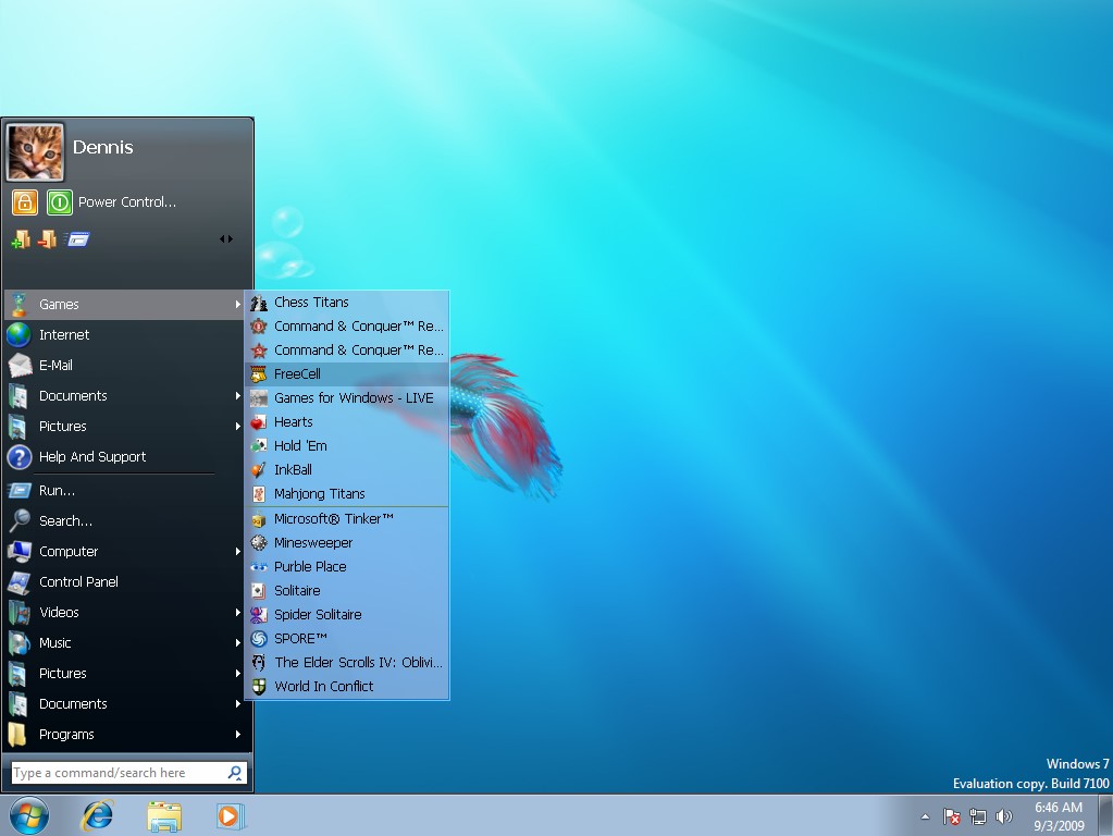 Startmenü-Launcher Windows 7