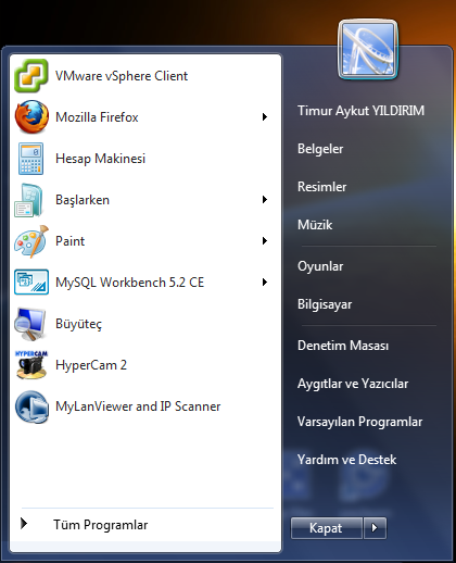 menu startowe, brak okna wyszukiwania w systemie Windows 7