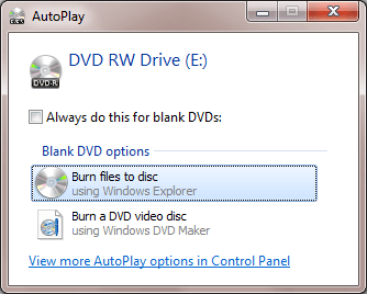 Schritte zum Brennen einer DVD und Blu-ray in Windows 7