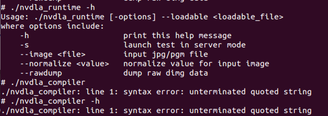 syntax error unterminated