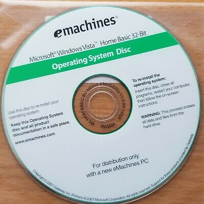 system recovery disc emachines