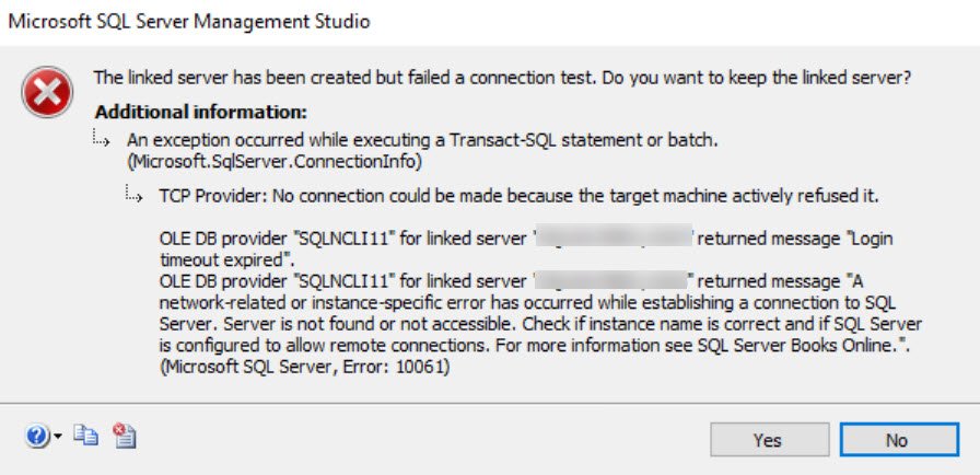 tcp provider error 0 no connection could be made