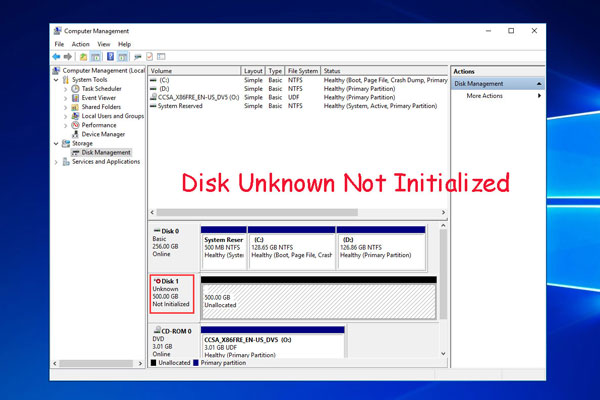 unknown disk format error
