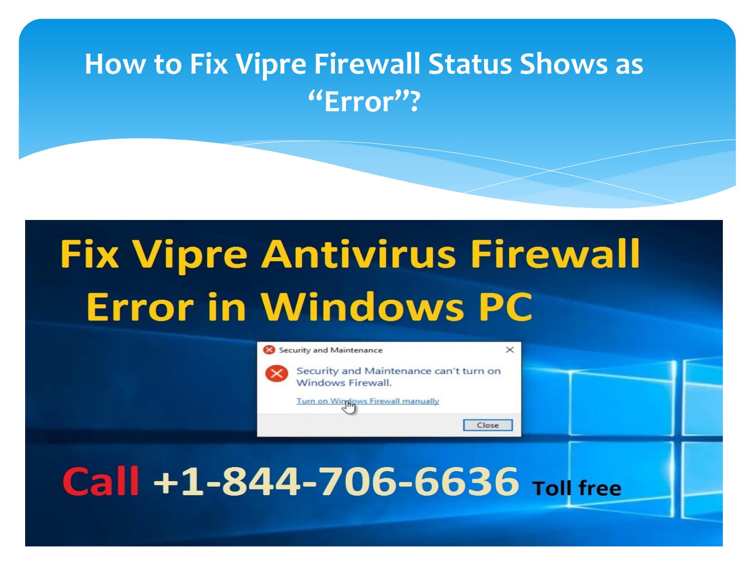 vipre internet security 2014 firewall error