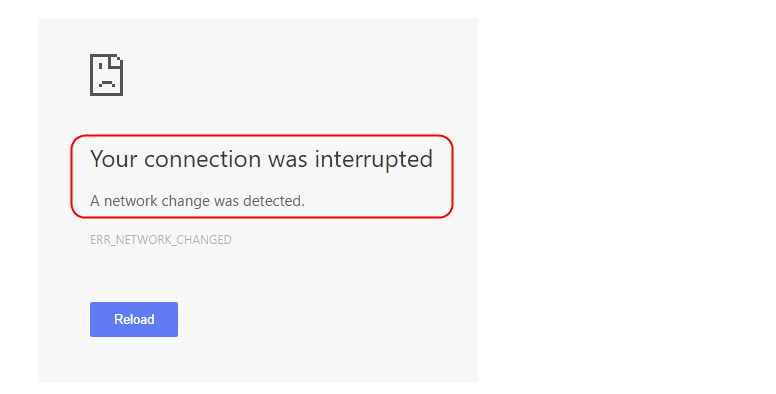 was interrupted error
