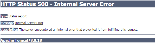 web service http 500 internal server error