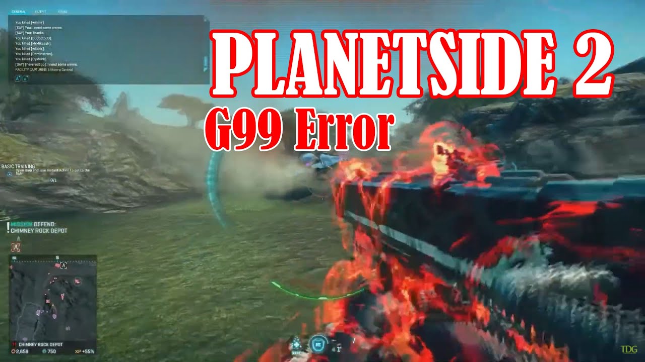 o que provavelmente é o erro do jogo g99 planetside 2