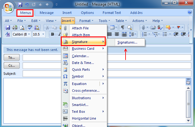 where is the signature file in outlook 2007 stored