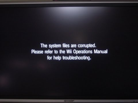Системные файлы магазина Wii повреждены