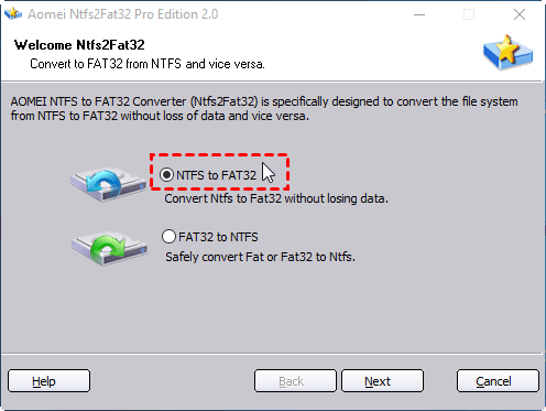 Windows 10 Dateisystem ohne Formatierung ändern