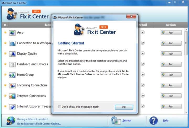Windows 7 error refurbish tool