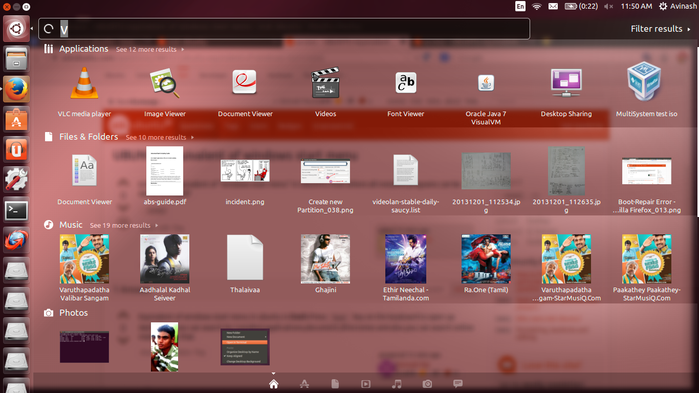 windows like embark on menu in ubuntu