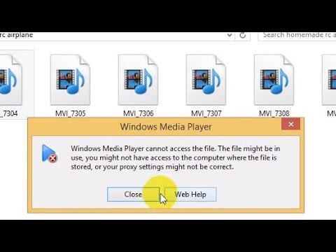 windows media player error no video