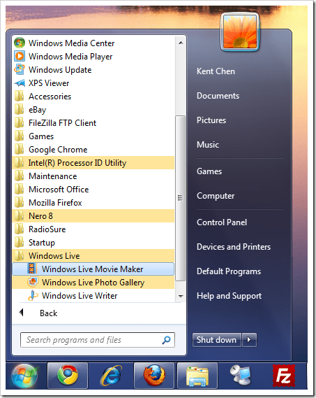 windows Movie Maker в Windows 7, как открыть